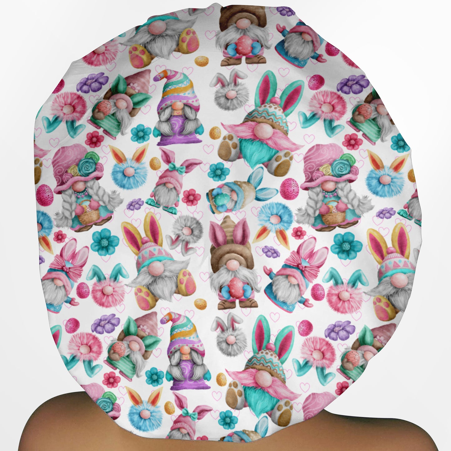 Easter Gnomes Bouffant Scrub Cap