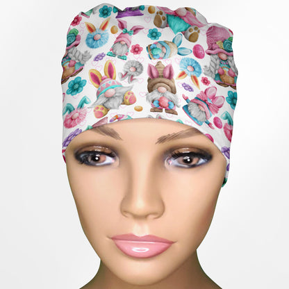 Easter Gnomes Low-Tie Surgeon Scrub Cap