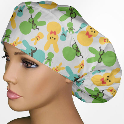 Easter Peeps Bouffant Scrub Cap