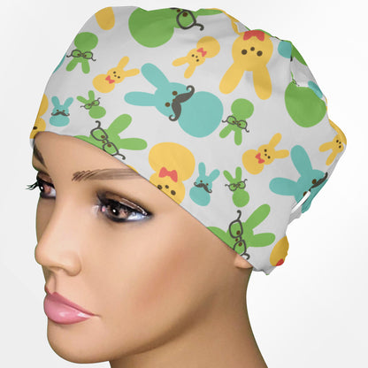 Easter Peeps Low-Tie Surgeon Scrub Cap