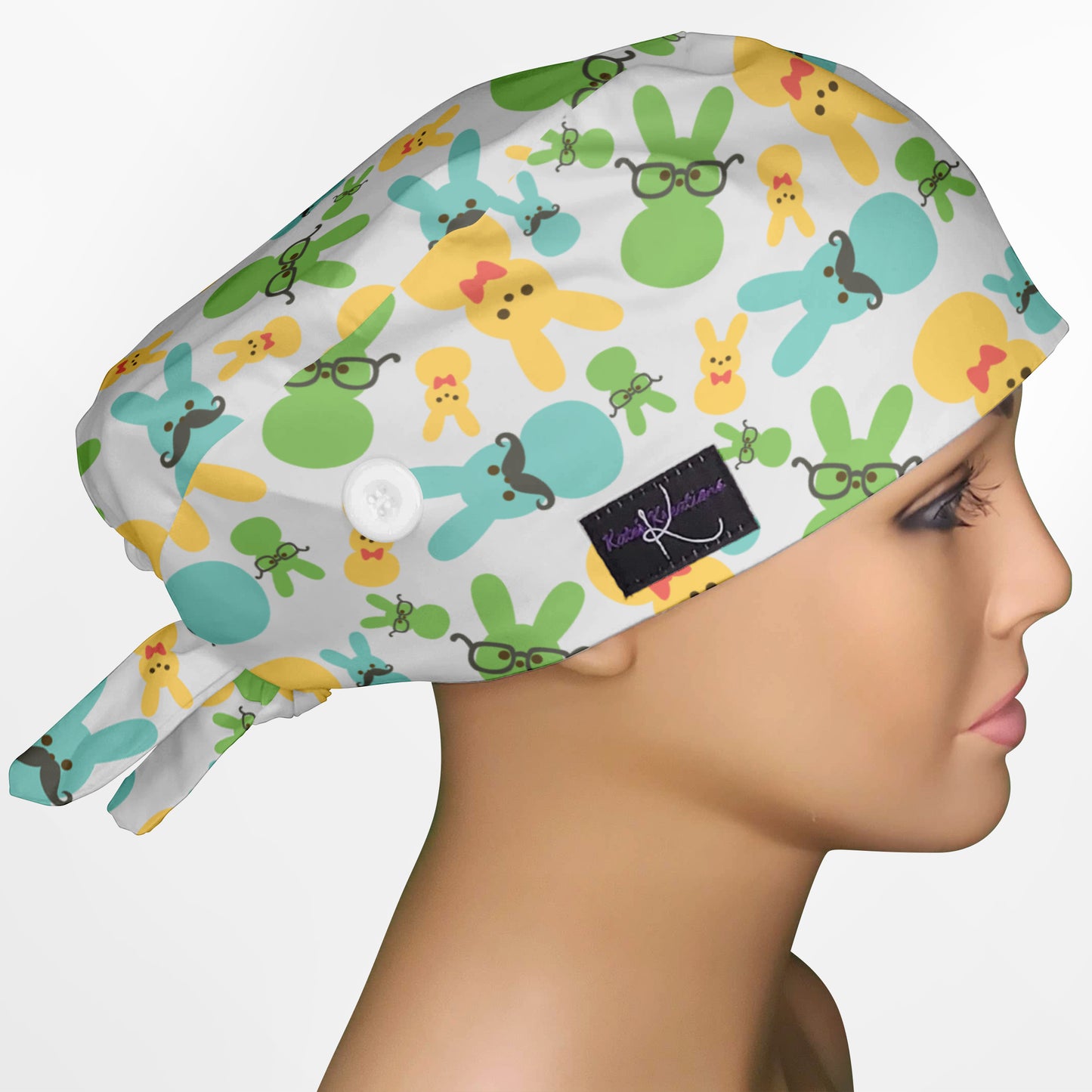 Easter Peeps Low-Tie Surgeon Scrub Cap