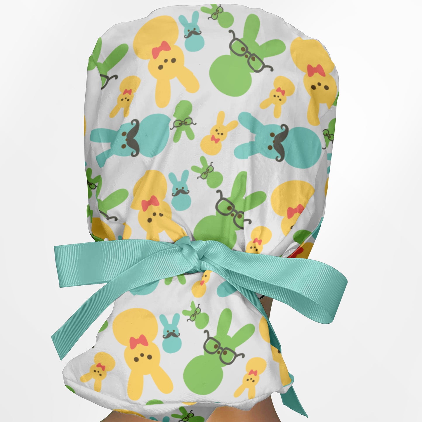 Easter Peeps Ponytail Scrub Cap
