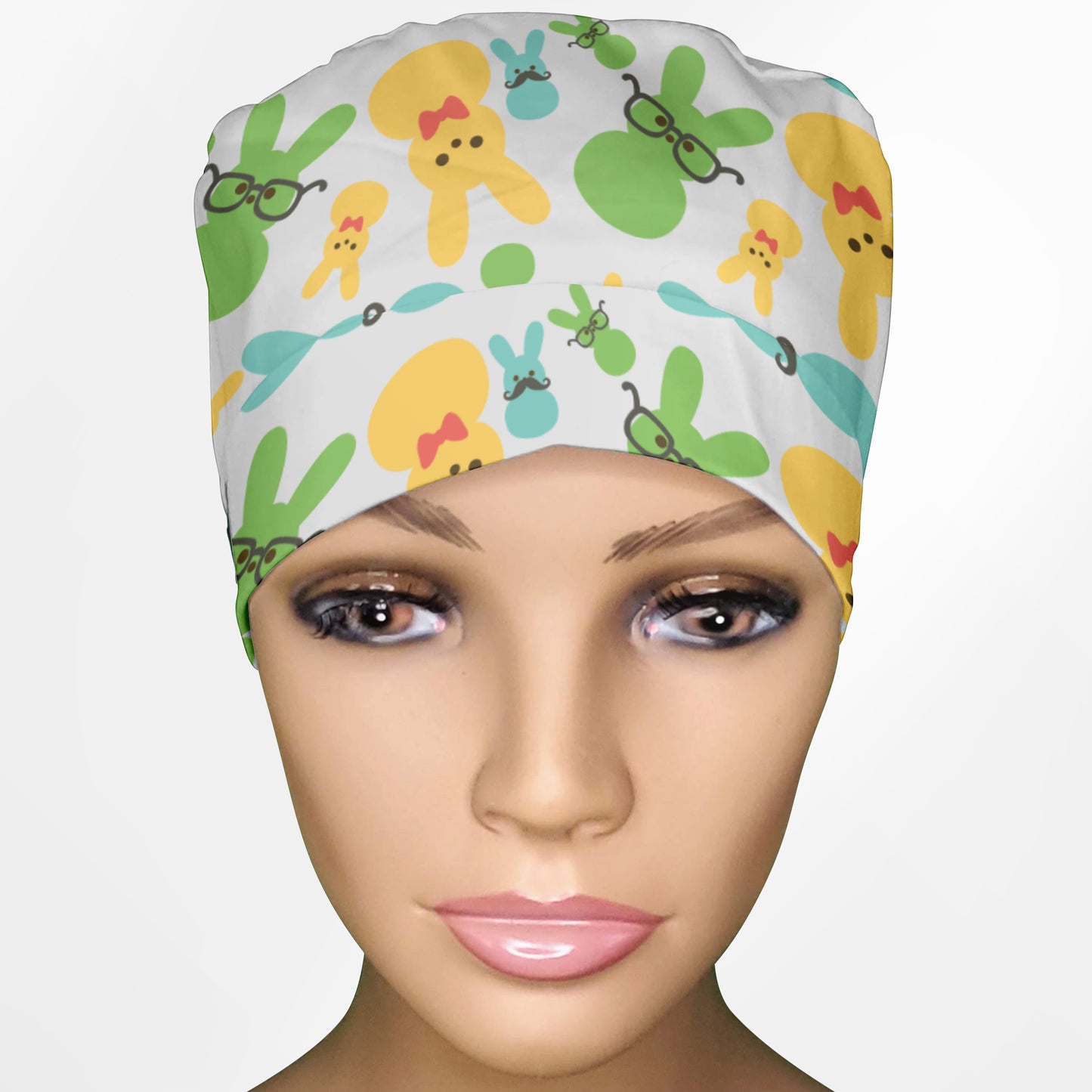 Easter Peeps Ponytail Scrub Cap