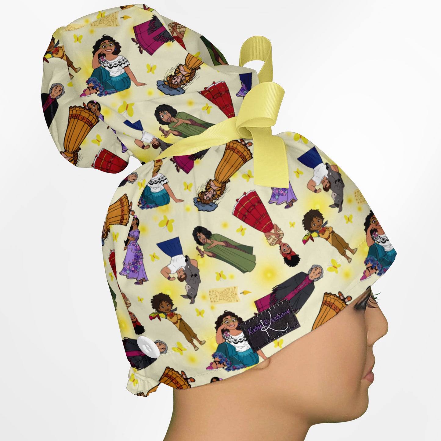 Casita House High Bun Ponytail Scrub Cap