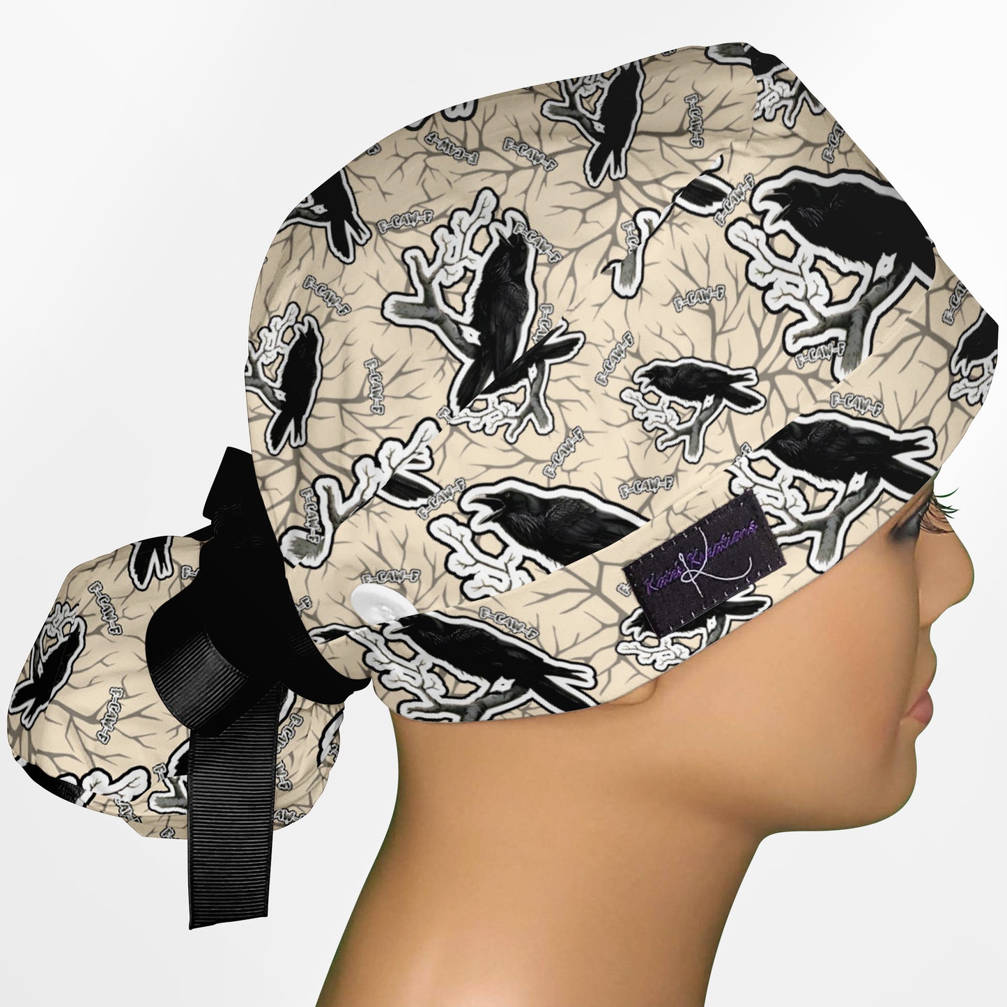 F-Caw-F Ponytail Scrub Cap
