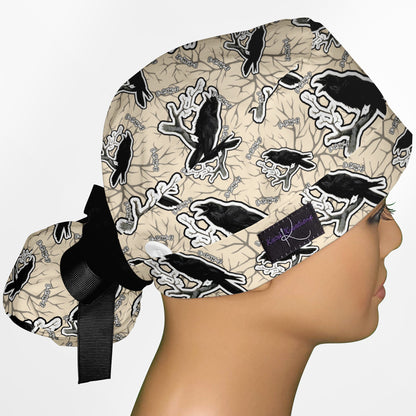 F-Caw-F Ponytail Scrub Cap