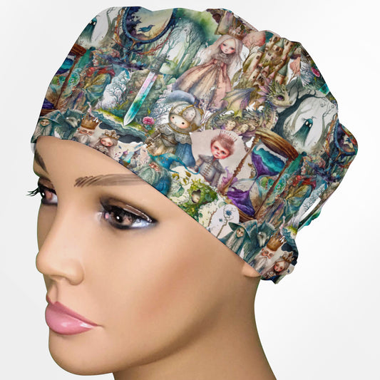 Fairy Tale Low-Tie Surgeon Scrub Cap