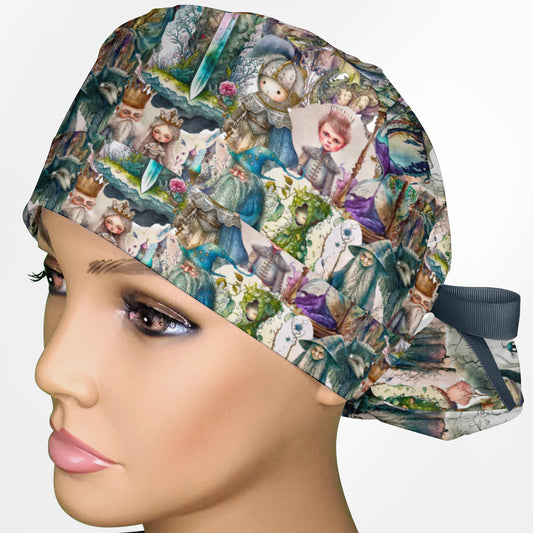 Fairy Tale Ponytail Scrub Cap