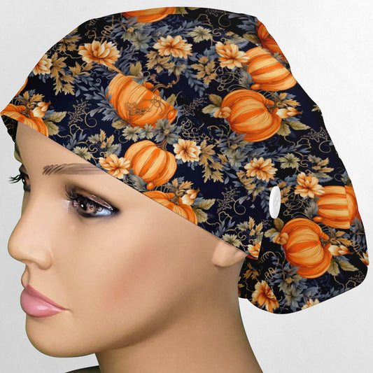 Fall Pumpkins Euro Scrub Cap