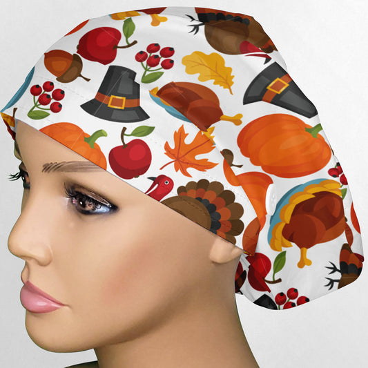 Fall Season Euro Scrub Cap