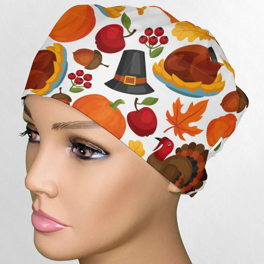 Fall Season Low-Tie Surgeon Scrub Cap