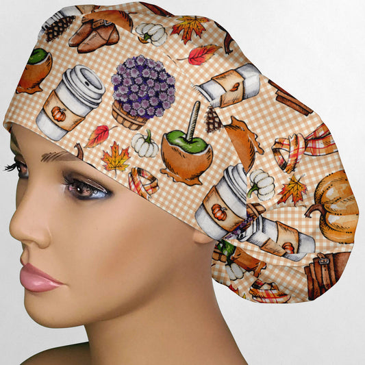Fall Things Bouffant Scrub Cap