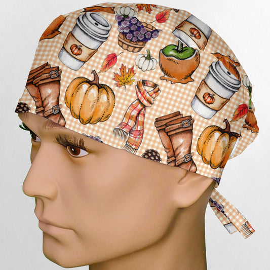 Fall Things Surgeon Scrub Cap