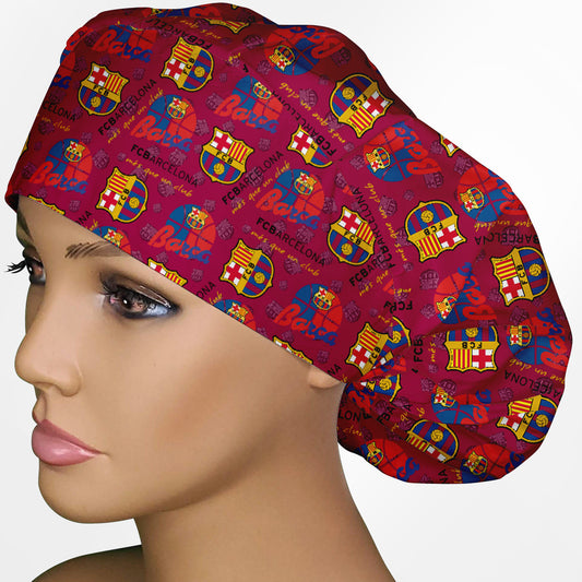 FC Barcelona Bouffant Scrub Cap