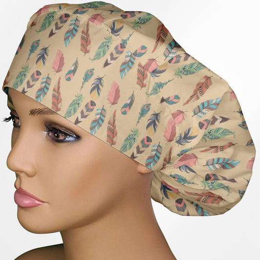 Feathers Bouffant Scrub Cap