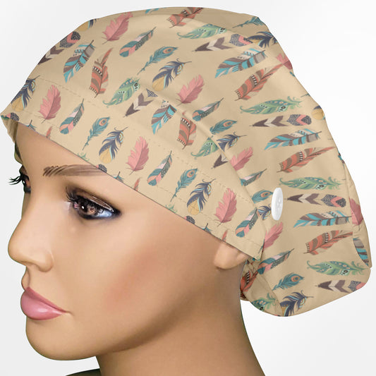 Feathers Euro Scrub Cap