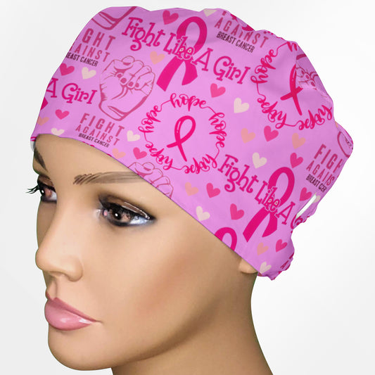 Fight Like A Girl Low-Tie Surgeon Scrub Cap