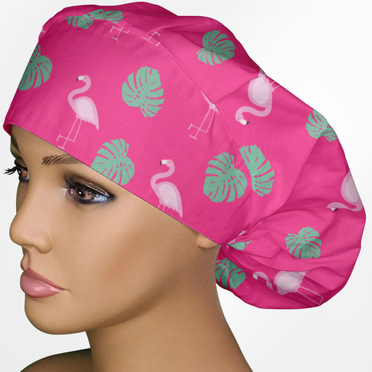 Flamingo Bouffant Scrub Cap