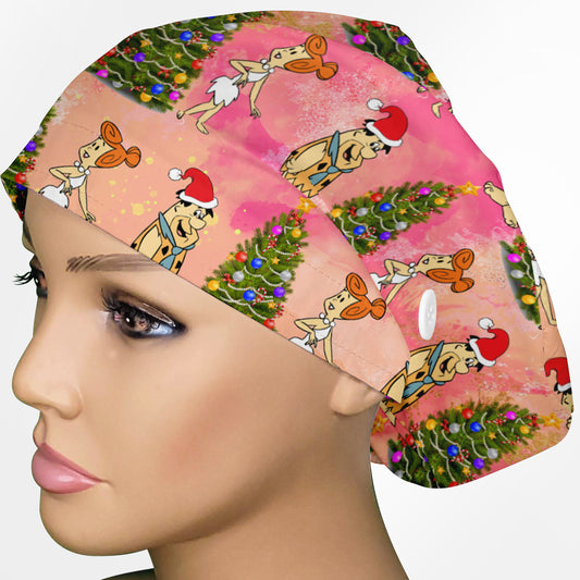 Flintstone Christmas Euro Scrub Cap