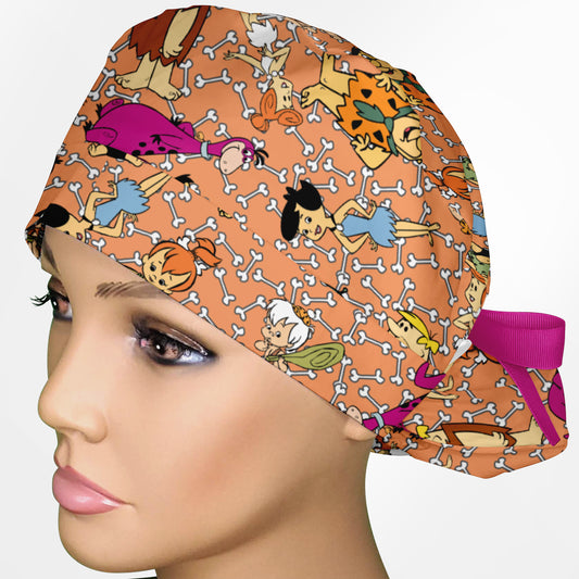 Flintstones Ponytail Scrub Cap