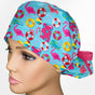 Floaty Summer Ponytail Scrub Cap