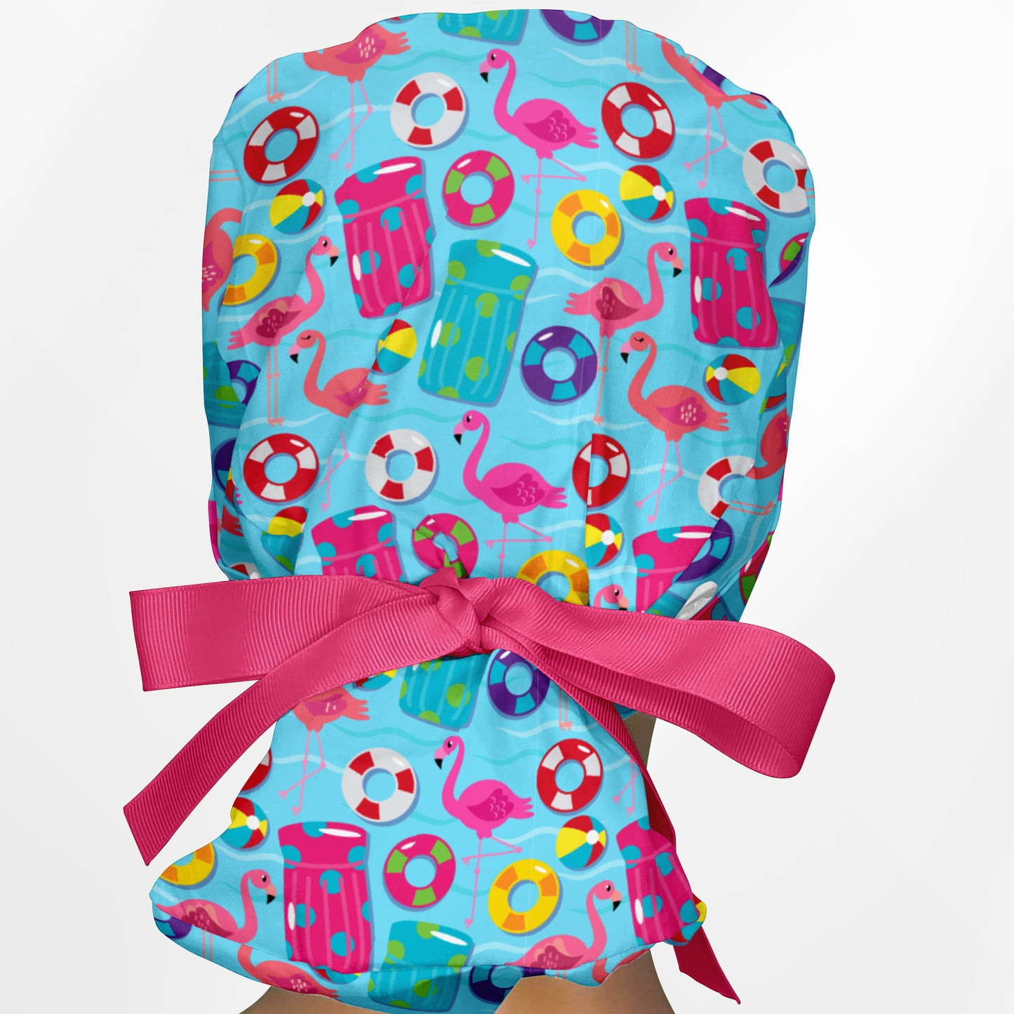 Floaty Summer Ponytail Scrub Cap
