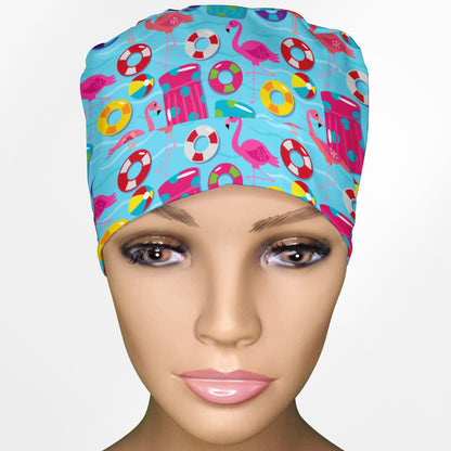 Floaty Summer Ponytail Scrub Cap