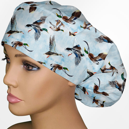 Flying Ducks Bouffant Scrub Cap