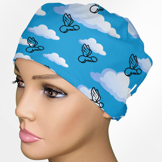 Flying Fucks- Light Low-Tie Surgeon Scrub Cap