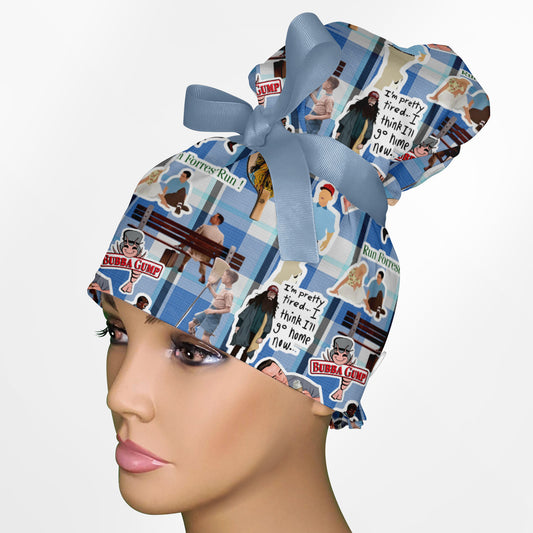 Forest Gump High Bun Ponytail Scrub Cap