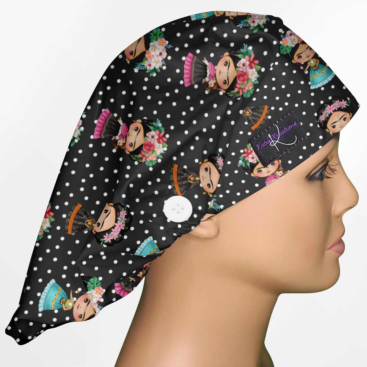 Frida Cute Bouffant Scrub Cap