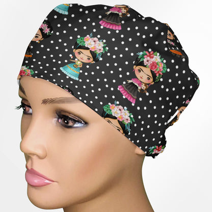 Frida Cute Low-Tie Surgeon Scrub Cap