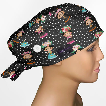 Frida Cute Low-Tie Surgeon Scrub Cap