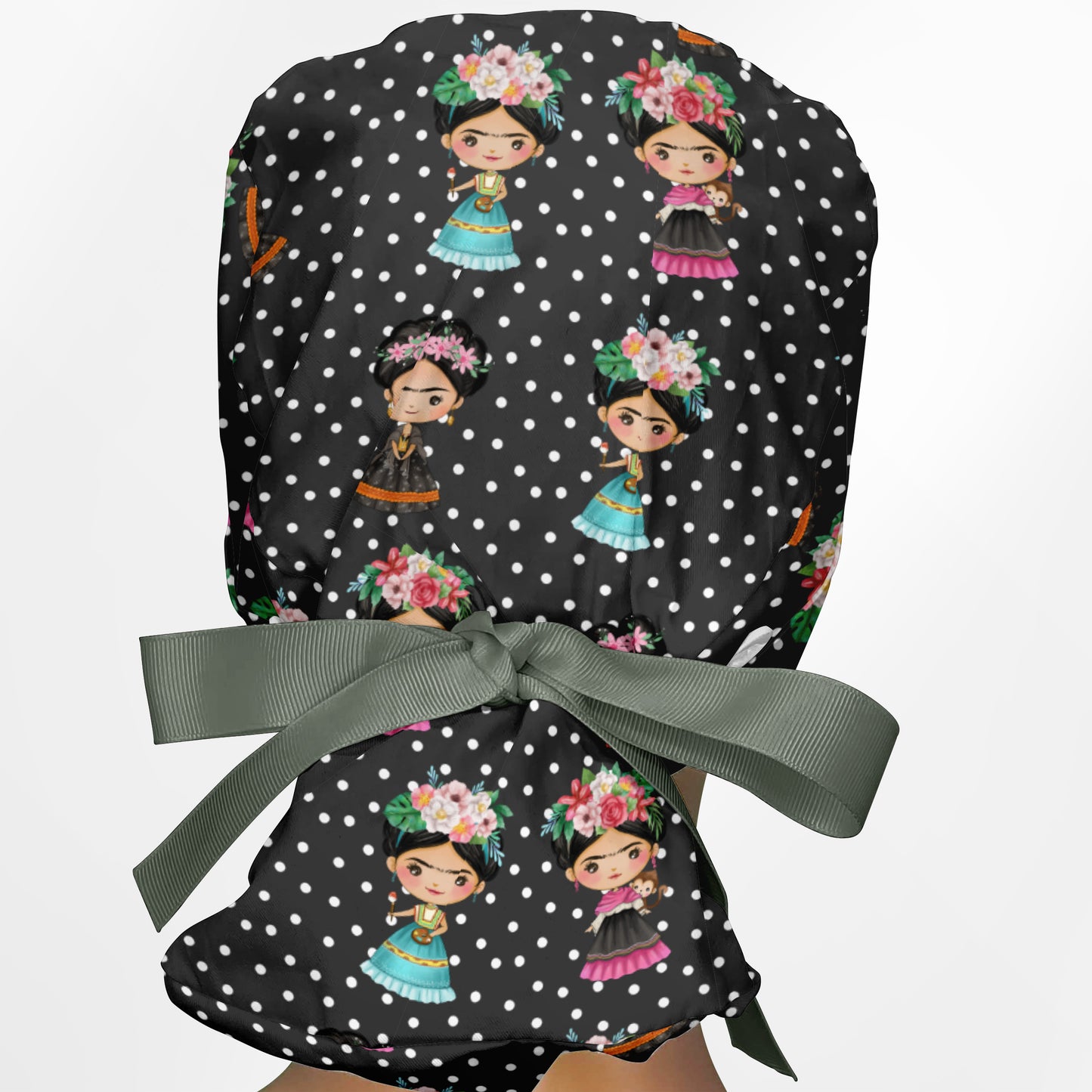 Frida Cute Ponytail Scrub Cap
