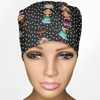 Frida Cute Ponytail Scrub Cap