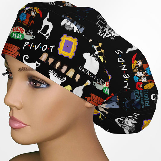 Could This Be Any More Iconic? - Black Bouffant Scrub Cap