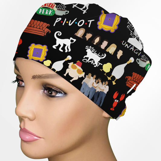 Could This Be Any More Iconic? - Black Low-Tie Surgeon Scrub Cap