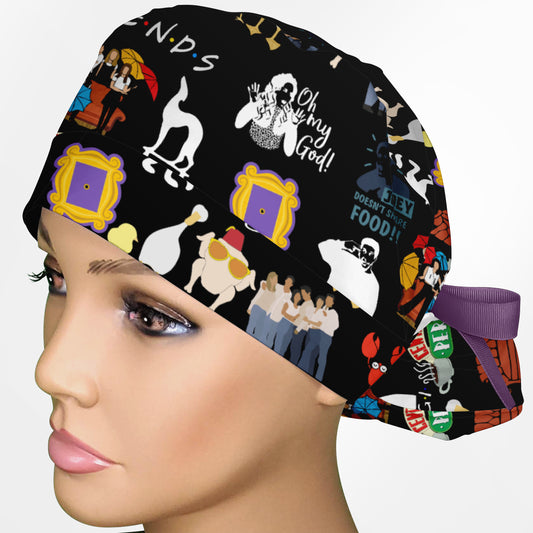 Could This Be Any More Iconic? - Black Ponytail Scrub Cap