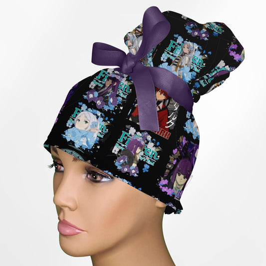 Frieren High Bun Ponytail Scrub Cap