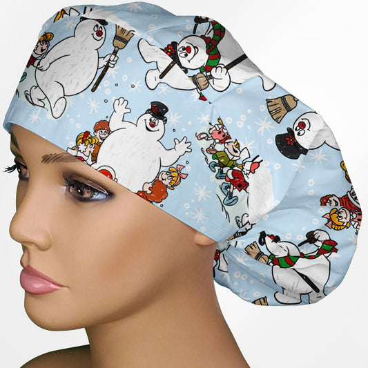 Frosty And Kids Snow Bouffant Scrub Cap