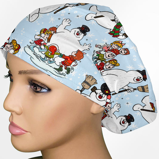 Frosty And Kids Snow Euro Scrub Cap
