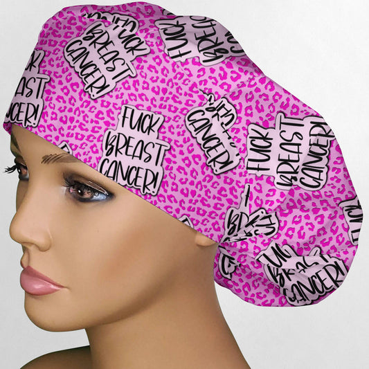 Fuck Breast Cancer Bouffant Scrub Cap