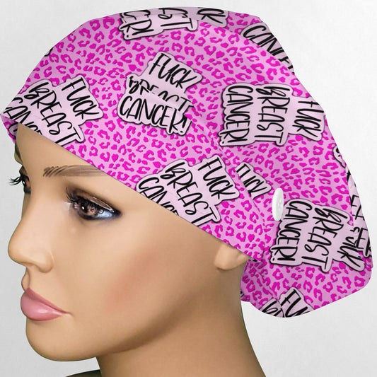 Fuck Breast Cancer Euro Scrub Cap