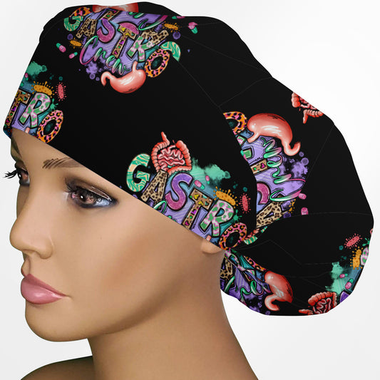 Gastro Crew - Black Bouffant Scrub Cap