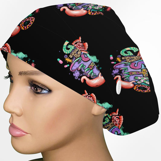 Gastro Crew - Black Euro Scrub Cap
