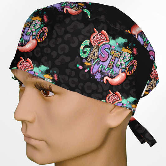 Gastro Crew - Black Animal Print Surgeon Scrub Cap
