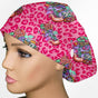Gastro Crew - Pink animal print Euro Scrub Cap