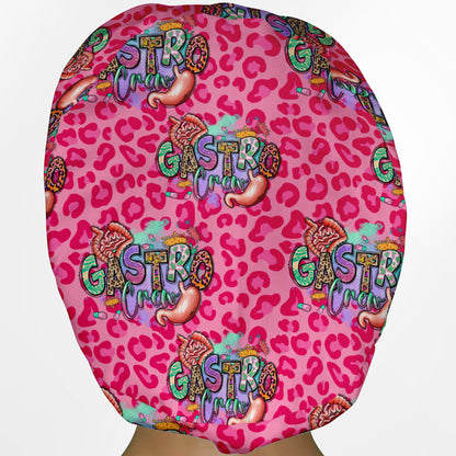 Gastro Crew - Pink animal print Euro Scrub Cap
