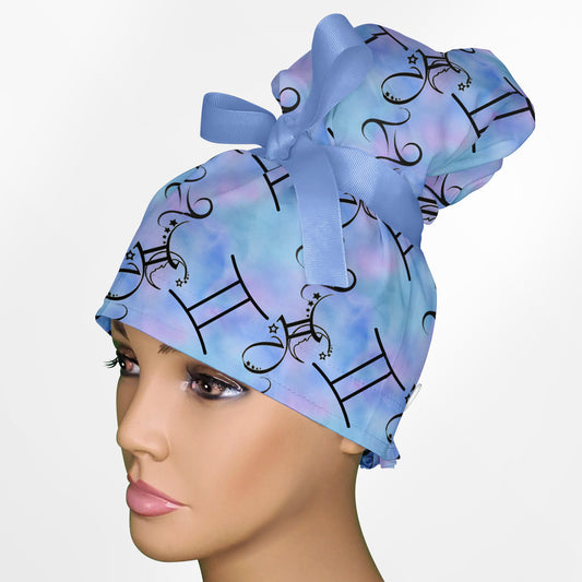 Gemini High Bun Ponytail Scrub Cap