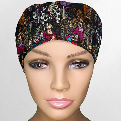 Stained Glass Villains Euro Scrub Cap